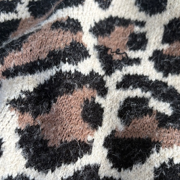 Leopard Print Open Cardigan Sweater - Picture 4 of 5